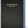 Monthly Planner 2026-2027 (7.4'' x 9.6''), 18 Months Calendar Book from Jul 2026-Dec 2027, 2026 Agenda Planner with Tabs & Pocket, 120GSM Paper, Black