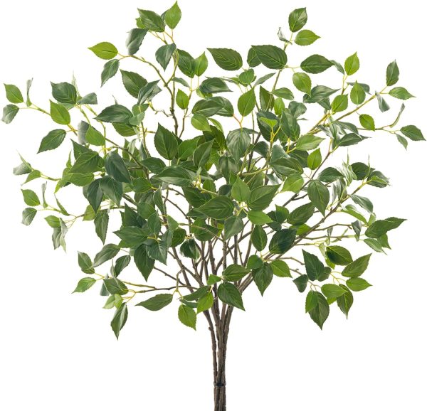 CT0218-SG-11GT_1 Artificial Plants Greenery Eucalyptus Stems Branches Plant for Home Decor,Faux Rustic Ficus Leaf Floral for Indoor Table Bathroom Bedroom Kitchen Decoration,Real Plastic Eucalytus Wedding Dcor(6PCS)