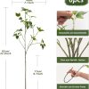 CT0218-SG-11GT_3 Artificial Plants Greenery Eucalyptus Stems Branches Plant for Home Decor,Faux Rustic Ficus Leaf Floral for Indoor Table Bathroom Bedroom Kitchen Decoration,Real Plastic Eucalytus Wedding Dcor(6PCS)