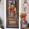 Artificial Flowers Faux Gerbera Daisies Flowers Bouquet (13.38in) | Fake Silk Flowers Arrangements Cemetery Flowers for Grave for Home Indoor Table Vase Wedding Party Decor