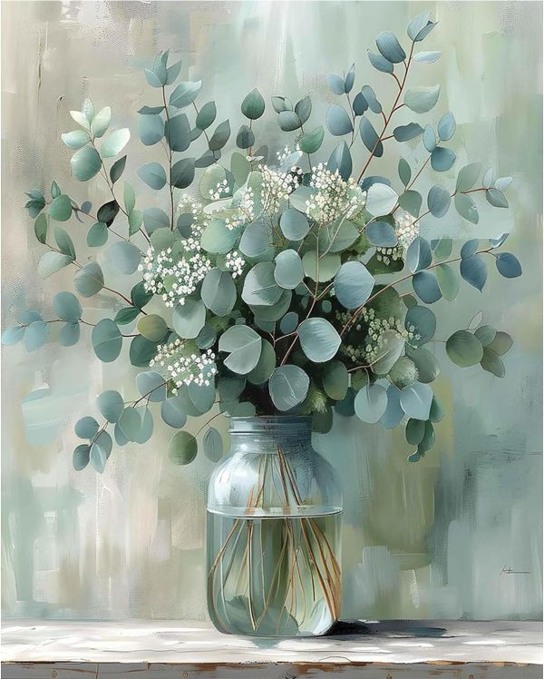 PHANTASYART Flowers Paint by Numbers Kit for Adult-Flowers Paint by Number Canvas for Adults,DIY Paint by Numbers Flower Perfect for Home Wall Decor Gifts 16x20inch