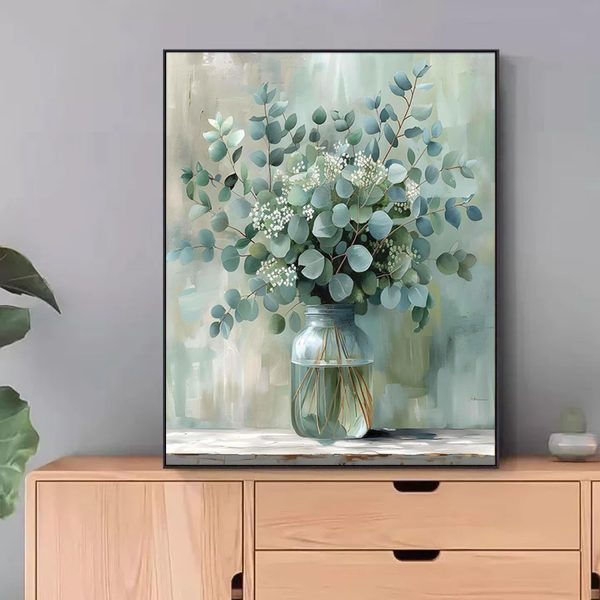 PHANTASYART Flowers Paint by Numbers Kit for Adult-Flowers Paint by Number Canvas for Adults,DIY Paint by Numbers Flower Perfect for Home Wall Decor Gifts 16x20inch
