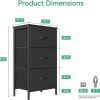 AODK Dresser for Bedroom Nightstand Small Dressers Chest of Drawers End Table for Living Room, Closet Dresser with 3 Storage Drawers Organizer Clothes, Black