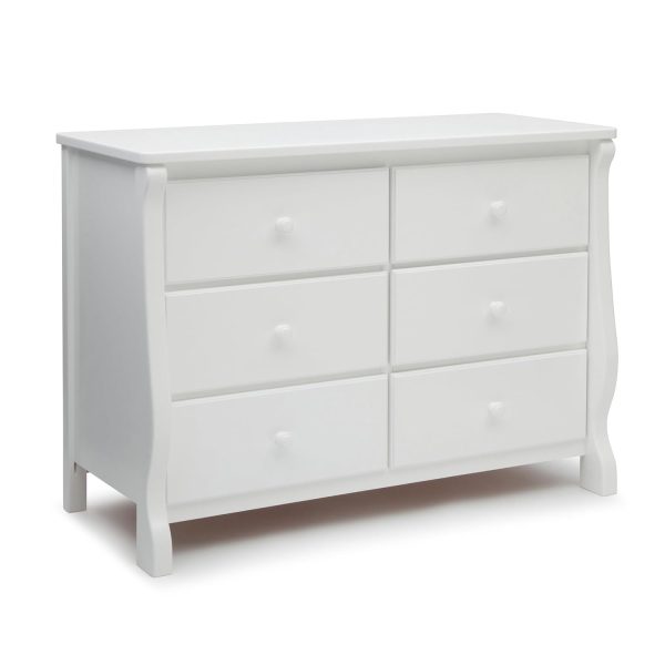 CT0425217JS_1 Delta Children Universal 6 Drawer Dresser with Interlocking Drawers - Greenguard Gold Certified, White