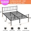 DIIYIV Queen Metal Bed Frame,Steel Slat Support,Noise Free,Easy Assembly | Queen Size Bed,Mattress Foundation,Underbed Storage,No Box Spring Needed