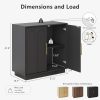 CT0427032JS_2 31.5" Modern Sideboard Buffet Cabinet with Storage, Black | Modular Media Console, Minimalist Credenza with Arched Doors, Accent Cabinet for Living Room Kitchen Dining Room Entryway