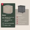 CT0430228JS_4 IRIS USA 35 Gallon Outdoor Deck Box, Lockable, Weather-Resistant, Beige | UV-Protected, Waterproof Resin, Patio Storage for Cushions, Garden Tools & Packages