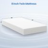 Yaheetech 8 Inch Twin Mattress, 3-Layer Cooling Gel Memory Foam Mattress | Green Tea for Fresher Sleep, Pressure Relief, Medium Firm Support, CertiPUR-US Certified, Twin Size Mattress in a Box, White