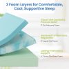 Yaheetech 8 Inch Twin Mattress, 3-Layer Cooling Gel Memory Foam Mattress | Green Tea for Fresher Sleep, Pressure Relief, Medium Firm Support, CertiPUR-US Certified, Twin Size Mattress in a Box, White