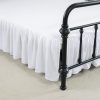 Bed Skirt Twin Size Ruffled Bed Skirt with Split Corners | 16 Inch Drop Dust Ruffle Bed Skirt with Platform, White