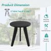 HDPS Outdoor Side Table, Small Round End Table for Outdoor, Black | Outdoor Round Accent Table For Patio,Porch,Garden,Companion to your Chairs, Weather-Resistant, Easy Clean, Quick Assembly