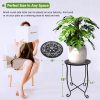Outdoor Side Table for Small Space, Metal Outdoor Indoor Round Side Table | Stable Structure, Weather-Resistant Side Table for Patio Balcony Deck, Small Garden Table for Drink Holder, Plant Stand Use