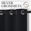NICETOWN Black Blackout Curtain 78 inch Length, W55 x L78 Inch, 8 Grommets Top, 1 Piece, Thermal Insulated Modern Window Treatment Soundproof Drape Panel for Bedroom/Living Room