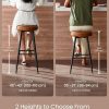 CT0432366JS_3 VASAGLE EKHO Collection - Bar Stools Set of 2, Kitchen Counter Stools, Breakfast Stools, Synthetic Leather with Stitching, Mid-Century Modern, 30-Inch Tall, Home Bar, Caramel Brown ULBC090K01V1