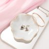 Ceramic Jewelry Dish Tray, Ring Dish Holder,Trinket Tray,Small Key Bowl | Cute Aesthetic Nightstand Bedroom Room Decor Mothers Day Friendship Christmas Birthday Gifts for Women