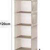 YOUDENOVA Hanging Closet Organizer and Storage, 6-Shelf, Beige | Breathable Fabric, 2 Side Pockets, Clothes Organizer, Hanging Shelves, Closet Storage, College Dorm Room Essentials for Guys