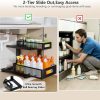 2 Pack Under Sink Organizer with Next-Gen Ball-Bearing Slides,2-Tier Pull Out Cabinet Storage,Height Adjustable Drawer Shelf for Bathroom,Kitchen,Laundry,Cabinet,Pantry(Patent Pending)