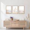 CT0434219JS_4 HPNIUB Modern Beach Waves Framed Wall Art Set,Seaside Reed Pathway Wall Decor,Minimalist Neutral Coastal Landscape Printing,Boho Seascape Nature Artwork for Living Room, Bedroom,Bathroom-16''x24''x3