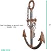 WALL CHARMERS 16" Cast Iron Metal Anchor Wall Decor (Rustic)