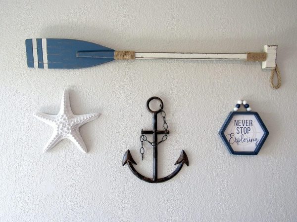 WALL CHARMERS 16" Cast Iron Metal Anchor Wall Decor (Rustic)