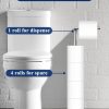 Toilet Paper Holder Stand, Free Standing Toilet Paper Roll Holder with Reserve, Modern Bathroom Toilet Paper Stand for 4 Rolls, Chrome, Housen Solutions