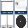 Toilet Paper Holder Stand, Free Standing Toilet Paper Roll Holder with Reserve, Modern Bathroom Toilet Paper Stand for 4 Rolls, Chrome, Housen Solutions