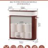 Bamboo Toilet Paper Storage with Lid & Handel, 8 Gallons (30L), Sturdy Toilet Paper Basket, Organizer for Bathroom, Kitchen, Holder with Storage, Brown
