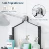 Consumest Shower Caddy Hanging – Rustproof Over Shower Head Hanger with Soap Holder and Hooks, Anti-Slip Shower Shelves for Storage, Bathroom Organizer for Apartment, Dorm, Black