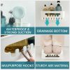 CT0434771JS_4 TAILI Shower Caddy Suction Cup 2 Pack, Heavy Duty Bathroom Organizer, Removable Shelves for Inside Shower, Shampoo, Waterproof Suction Plastic Storage for Bathroom Accessories Holder, White