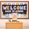 Welcome Back to School Bulletin Board Set - Colorful First Day of School Theme with School Supplies, Pencil, Notebook, Schoolbag Paper Cutouts - Ideal for Classroom and Back to School Party Decor