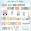 Naozinebi Groovy Back to School Bulletin Board for Classroom Decoration I'm So Happy You're Boho Retro Here Hippie Bulletin Board Set Rainbow Cutouts Daisy DIY Photo for Chalkboard Wall Teacher Decor
