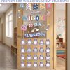 Bk to School Classroom Door Decor Bohemian Style Welcomes Back to School | Pre-cut boho set: 20 nameable backpacks,11 Paper Cutting "Welcome" banner & 100 dots.Laminated, reusable warm classroom decor