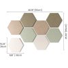 CT0435083JS_2 Fluxynara Hexagon Cork Board Alternative for Walls Decor-8-Pack Felt Bulletin Board Tiles,with 30 Pushpins,50 Adhesive Tabs for Office,Classrooms & Home Pin Board Felt Board-Linen Dusk