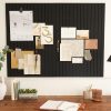 Large Felt Bulletin Board - Stylish Perfectly Sized 35" x 47" Cork Board Alternative for Office & Wall Decor – 12 Customizable Adhesive Tiles w/Golden Pins are Perfect to Display Your Photos