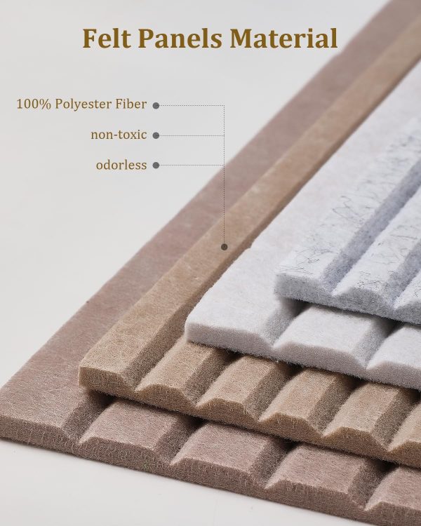 24x16 inches Large Bulletin Board, Decorative Felt Pin Board, 0.35“ Thick Foldable Photo Display Board with Self-Adhesive Tape, Vision Board for School Home Kitchen Office Walls - Dark Camel