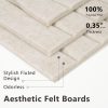 Felt Bulletin Board 47" x 24", Cork Board Alternative with 30 Push Pins | 4 Customizable Modular Decorative Felt Pin Board, Vision Board for Office Home Bedroom Wall Decor, Photo Picture Display