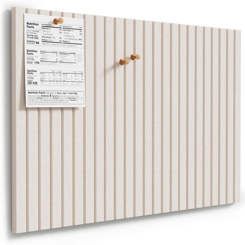 CT0435144JS_1 MaxGear Bulletin Board 36" x 24", Light Tan Felt Wall Tiles Room Decor | Cork Board For Walls Alternative, 6 Pack 11.8" x 11.8" 3D Wall Panels, Poster Felt Board, Pin Board For Office, Home Decor