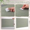Eaasty Scalloped Felt Bulletin Board 36" x 24" Decorative Adhesive Picture Board for Wall, 6 Panels with Push Pins and Pads Memo Display for Back to School Classroom Home Office(Sage Green)