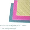Decorative Felt Wall Tiles Bulletin Board - Large 47" x 35" Modern Pin Board Wall System for Home, Nursery, Dorm & Classroom - 12 Pack Cork Board Alternative with Push Pins & Adhesive Tabs (Sherbet)