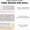 OWLKELA Linen Cork Bulletin Board, 24"x 36", Black Frame | White Framed Corkboard, Vision Board, Ideal for School, Home and Office