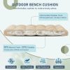 downluxe Outdoor Bench Cushion for Patio Furniture, Water Resistant Tufted Overstuffed Porch Swing Cushions, Thick Outdoor Loveseat Cushions, 44" X 19" X 5", Beige, Set of 1