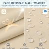 downluxe Outdoor Bench Cushion for Patio Furniture, Water Resistant Tufted Overstuffed Porch Swing Cushions, Thick Outdoor Loveseat Cushions, 44" X 19" X 5", Beige, Set of 1