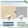 downluxe Outdoor Bench Cushion for Patio Furniture, Water Resistant Tufted Overstuffed Porch Swing Cushions, Thick Outdoor Loveseat Cushions, 44" X 19" X 5", Beige, Set of 1