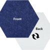 Vienrose Hexagon Felt Bulletin Board Self Adhesive Pin Board Wall Decoration Tiles with 35 Push Pins for Office Home and School, Blue Series 12 Pack