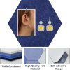 Vienrose Hexagon Felt Bulletin Board Self Adhesive Pin Board Wall Decoration Tiles with 35 Push Pins for Office Home and School, Blue Series 12 Pack