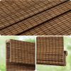 CT0437014JS_3 LazBlinds Cordless Bamboo Roman Shades, 36x64, Highfield Teak | Privacy Blinds for Interior Windows, Room Darkening Roll Up Bamboo Blinds for Home & Patio
