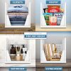 Sorbus Stackable Shelf Organizer Baskets – Plastic Closet Organizer for Clothes, Pantry, Bathroom, Kitchen & Garage – Open Front Storage Bins for Cabinets, Countertops & Under Shelf Organization