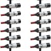 2 Pack 12 Bottle Wall Wine Rack for 24 Wine Bottles, DIY Detachable Wall Mount Wine Rack, Wine Storage Organizer Display Holder Used As One or Four, for Dining Room, Wine Cellar, wine lover gift