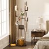 CT0439152JS_2 Yoobure Rotary Coat Rack Freestanding - Solid Wood Coat Tree with 9 hooks & 3 Storage Shelves for Purse, Bag, Jacket, Hat, Corner Hanger Stand Racks for Hall, Entryway, Office, Modern Clothes Holder