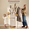CT0439152JS_3 Yoobure Rotary Coat Rack Freestanding - Solid Wood Coat Tree with 9 hooks & 3 Storage Shelves for Purse, Bag, Jacket, Hat, Corner Hanger Stand Racks for Hall, Entryway, Office, Modern Clothes Holder